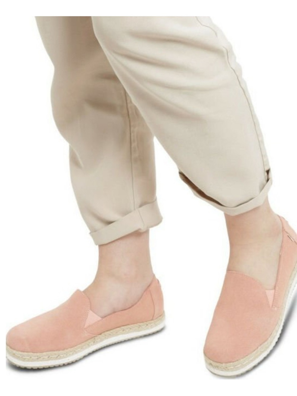 TOMS | Palma Pink Suede Espadrille Slip-On Shoes Size 9